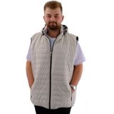 Mode Xl Erkek Büyük Beden Şişme Yelek Cepli Çıkarılabilir Kapüşonlu U24703 Bej - 3XL