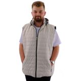 Mode XL Erkek Büyük Beden Şişme Yelek Cepli Çıkarılabilir Kapüşonlu U24703 Bej BEJ