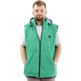 Mode XL Erkek Büyük Beden Şişme Yelek Cepli Çıkarılabilir Kapüşonlu U24703 Yeşil YESIL