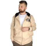 Mode XL Erkek Sweat Kapşon Fermuarlı Keep On 22533 Bej BEJ