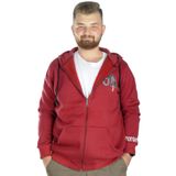 Mode XL Erkek Sweat Kapşon Fermuarlı Keep On 22533 Bordo BORDO