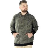 Mode XL Erkek Sweat Kapşon Kanguru Kamuflaj 22547 Haki HAKI