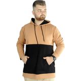Mode XL Erkek Sweat Kapşon Parçalı Kanguru Cep 22527 Sütlükahve SUTLU-KAHVE