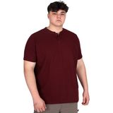 Mode XL U20036 Bordo Hakim Yaka Erkek T-shirt