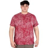 Mode XL U20037 Bordo Bisiklet Yaka Erkek T-shirt