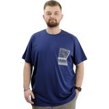 Mode XL U24042 Just On Time İndigo Erkek T-shirt