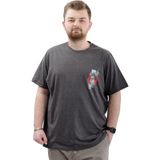 Mode XL U24069 Leaf Antramelanj Erkek T-shirt