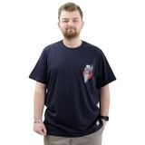 Mode XL U24069 Leaf Lacivert Erkek T-shirt