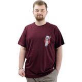 Mode XL U24069 Leaf Mürdüm Erkek T-shirt
