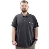 Mode XL U24329 Antrasit Polo Yaka Cepli Erkek T-shirt