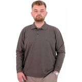 Mode XL U24340 Polo Yaka Haki Erkek Sweatshirt