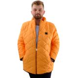 Mode XL U24601 Hardal Kapitone Dik Yaka Erkek Mont