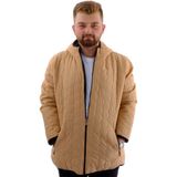 Mode XL U24608 Kapüşonlu Bej Erkek Mont