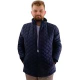 Mode XL U24611 Lacivert Dik Yaka Ribanalı Kol Erkek Mont