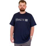 Mode XL U25019 İndigo Bisiklet Yaka Erkek T-shirt