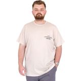 Mode XL U25021 Bej Bisiklet Yaka Erkek T-shirt