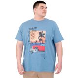 Mode XL U25026 Mavi Baskılı Erkek T-shirt