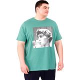 Mode XL U25027 Statue Çağla Yeşili Bisiklet Yaka Erkek T-shirt