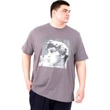 Mode XL U25027 Statue Füme Bisiklet Yaka Erkek T-shirt
