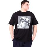 Mode XL U25027 Statue Siyah Bisiklet Yaka Erkek T-shirt