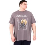 Mode XL U25028 Optimistic Füme Bisiklet Yaka Erkek T-shirt