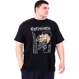 Mode XL U25028 Optimistic Siyah Bisiklet Yaka Erkek T-shirt