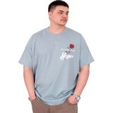Mode XL U25032 Rose Mavi Bisiklet Yaka Erkek T-shirt