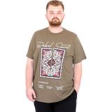 Mode XL U25039 Rebel Haki Bisiklet Yaka Erkek T-shirt
