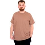 Mode XL U25162 Sütlü Kahve Bisiklet Yaka Erkek T-shirt
