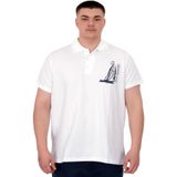 Mode XL U25303 Sea Bound Beyaz Polo Erkek T-shirt