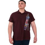 Mode XL U25304 Flag Mürdüm Polo Erkek T-shirt