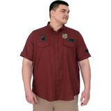 Mode XL U25601B Bordo Çift Kapaklı Gabardin Erkek Gömlek