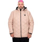 Mode XL U25701 Kapitone Kapüsonlu Kahve Antik Erkek Mont