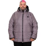 Mode XL U25702 Kapitone Kapüşonlu Füme Erkek Mont