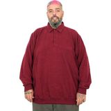 Mode XL U25821 Bordo Polo Waffle Erkek Kazak