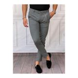 MODEFENDİ Erkek Füme Slim Fit Kalıp Düz Kumaş Pantolon