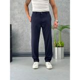 Modefendicom Baggy Kesim Düz Kumaş Pantolon - Lacivert