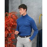 Modefendicom Slim Fit Italyan Kesim Tam Balıkçı Boğazlı Kazak - Parlament Mavisi