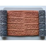 Model 183 - İskandinav Motifi - Deboss & Emboss İkili Set - Polimer Kil Seramik Çamuru Doku Oklavası