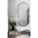 Model Alfa Dekoratif Ayna Duvar Aynası Konsol Aynası Boy Aynası Mdf 120cm X 50 Cm Elips Ayna 120 X 50 Siyah