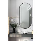 Model Alfa Dekoratif Ayna Duvar Aynası Konsol Aynası Mdf 90cm X 50 Cm Elips Ayna 90 X 50 Siyah