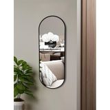 Model Alfa Dekoratif Ayna Duvar Aynası Konsol Aynası Mdf Elips Ayna 120x50 120 X 50 Siyah