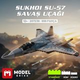 Model Brixx Modelbrixx Sukhoi Su-57 Savaş Uçağı Yapı Bloğu Seti 999 Parça