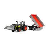 Model Claas Nectis 267F Kepçeli Traktör ve Römork Model Set