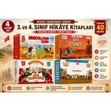 Model Çocuk Bizim Tarihimiz Sınıf Kitaplığı Seti | 3. ve 4. Sınıf | 4 Kitap | 40 Hikâye | Eğitici Tarih Serisi