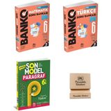 Model Eğitim Yayıncılık Model Eğitim 6. Sınıf Banko Matematik Türkçe ve Paragraf Soru Bankası 3lü Set + Telefon Standı