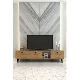 Model Hera 180 cm 3 Kapaklı Televizyon Ünitesi Modern Tv Ünitesi – Tv Sehpası | Televizyon Konsolu - Atlantik Çam