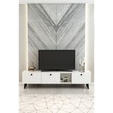 Model Hera 180 cm 3 Kapaklı Televizyon Ünitesi Modern Tv Ünitesi – Tv Sehpası | Televizyon Konsolu - Beyaz