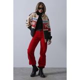 Model Nyc Biker Ceket - Siyah-Kırmızı-Bej-Mavi - Siyah - Kırmızı - Bej