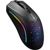 Model O 2 Mini Kablosuz Siyah Oyuncu Faresi: 57 Gram, 210 Saate Kadar Pil Ömrü, Çifte Kablosuz 2.4 Ghz ve Bluetooth 5.2, 26K Optik Sensör, 80 Milyon Tıklama, 6 Programlanabilir Düğme,